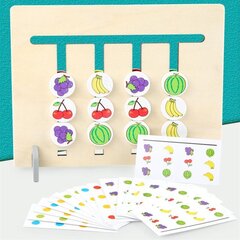 Zabawka edukacyjna drewniana dopasuj kolory owoce montessori цена и информация | Развивающие игрушки для детей | hansapost.ee