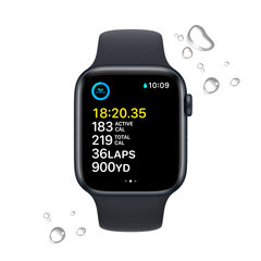 Apple Watch SE2nd Gen GPS 40mm Midnight Aluminium Case ,Midnight Sport Band - MNJT3EL/A LV-EE hind ja info | Nutikellad, laste nutikellad | hansapost.ee