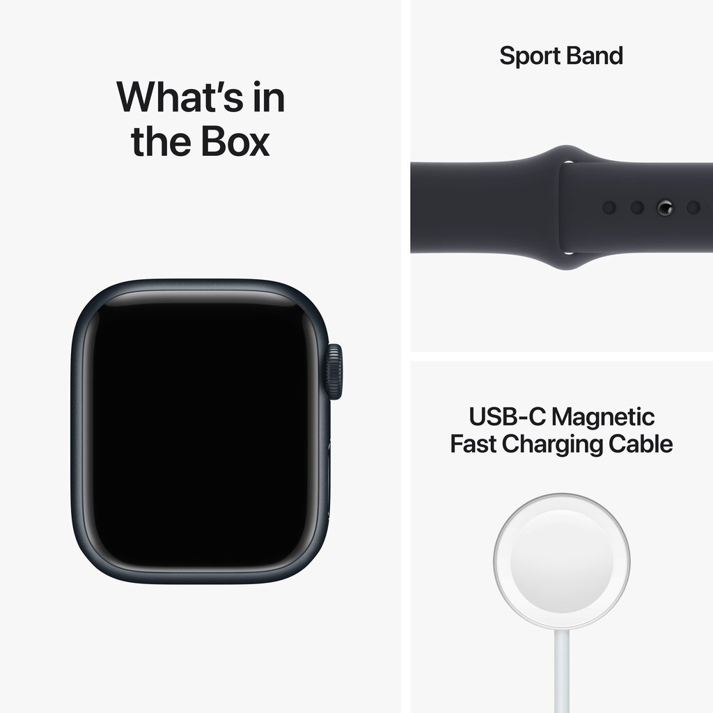 Apple Watch Series 8 GPS 41mm Midnight Aluminium Case ,Midnight Sport Band - MNP53EL/A LV-EE hind ja info | Nutikellad, laste nutikellad | hansapost.ee