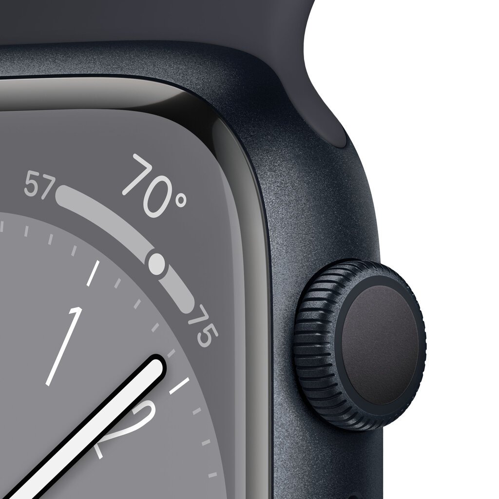 Apple Watch Series 8 GPS 41mm Midnight Aluminium Case ,Midnight Sport Band - MNP53EL/A LV-EE hind ja info | Nutikellad, laste nutikellad | hansapost.ee