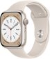 Apple Watch Series 8 GPS 45mm Starlight Aluminium Case ,Starlight Sport Band - MNP23EL/A LV-EE цена и информация | Nutikellad, laste nutikellad | hansapost.ee