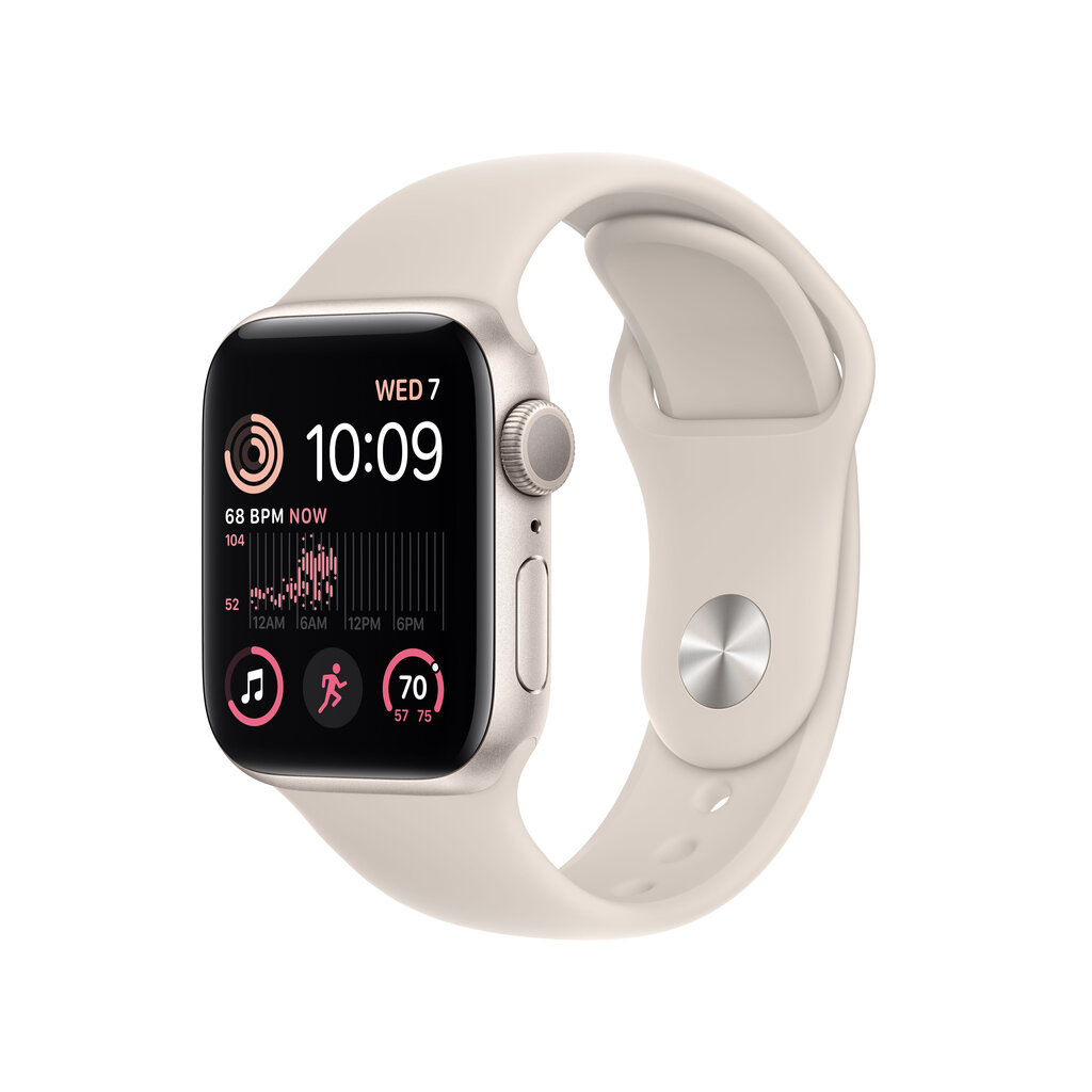 Apple Watch SE GPS + Cellular 44mm Starlight Aluminium Case with Starlight Sport Band - Regular 2nd Gen - MNPT3EL/A hind ja info | Nutikellad, laste nutikellad | hansapost.ee