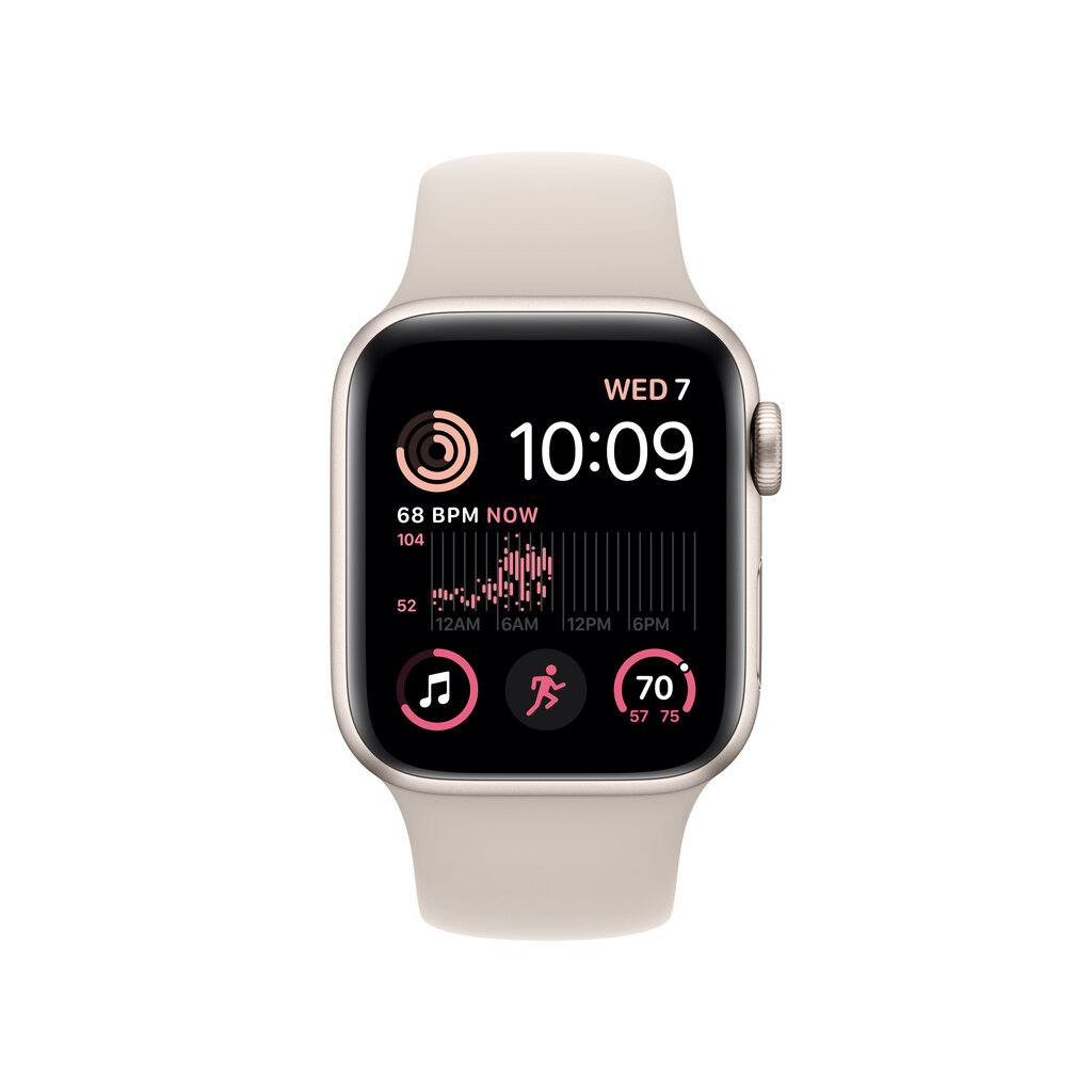 Apple Watch SE GPS + Cellular 44mm Starlight Aluminium Case with Starlight Sport Band - Regular 2nd Gen - MNPT3EL/A hind ja info | Nutikellad, laste nutikellad | hansapost.ee