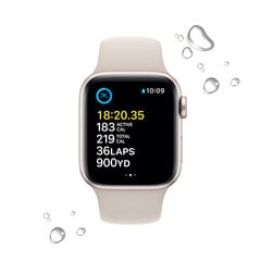 Apple Watch SE GPS + Cellular 40mm Starlight Aluminium Case with Starlight Sport Band - Regular 2nd Gen - MNPH3EL/A hind ja info | Apple Nutikellad ja nutivõrud | hansapost.ee