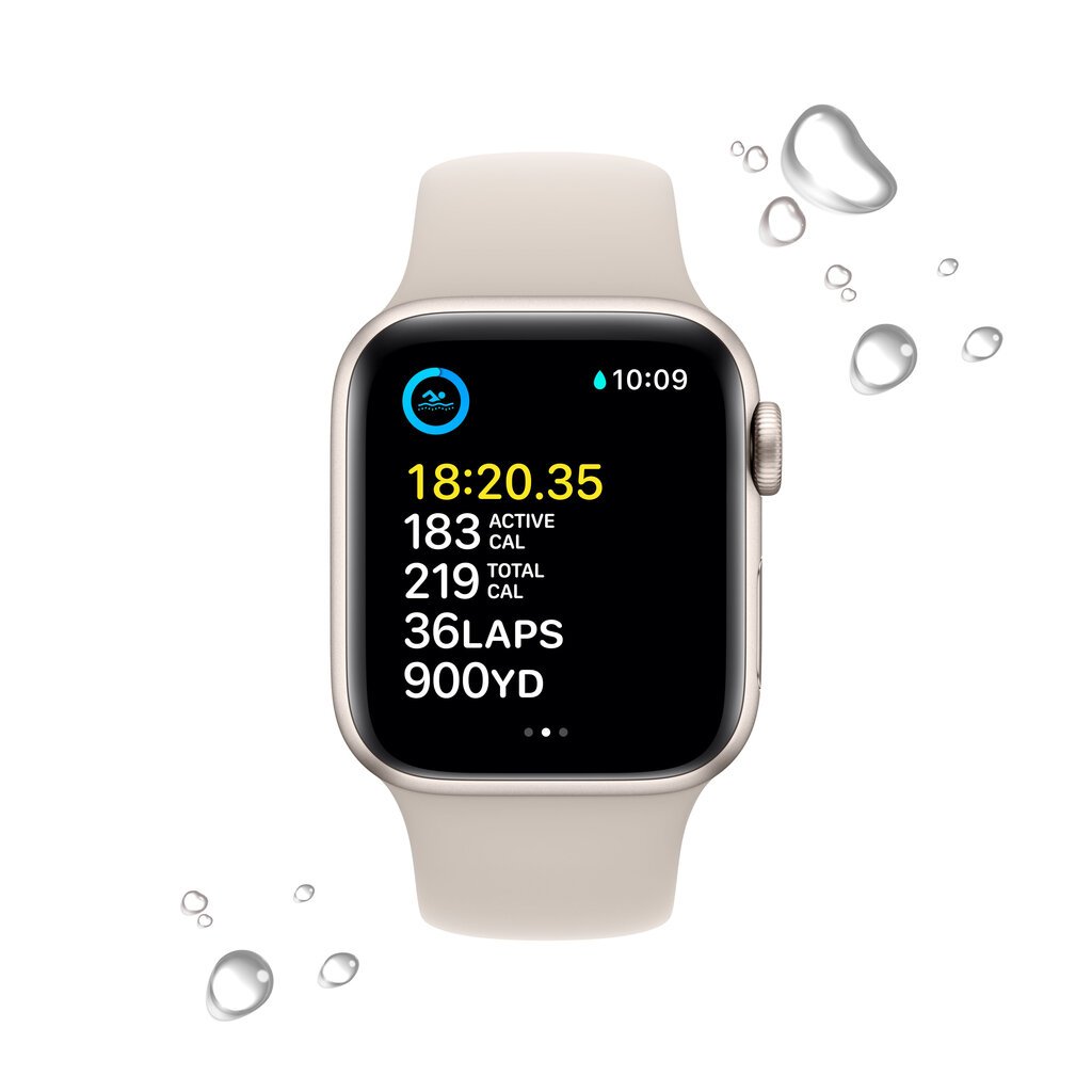 Apple Watch SE GPS + Cellular 40mm Starlight Aluminium Case with Starlight Sport Band - Regular 2nd Gen - MNPH3EL/A hind ja info | Nutikellad, laste nutikellad | hansapost.ee