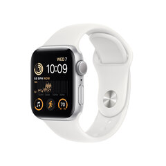 Apple Watch SE GPS 44мм Silver Aluminium Case with White Sport Band - Regular 2nd Gen - MNK23EL/A цена и информация | Смарт-часы | hansapost.ee