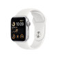 Apple Watch SE GPS 44mm Silver Aluminium Case with White Sport Band - Regular 2nd Gen - MNK23EL/A цена и информация | Nutikellad, laste nutikellad | hansapost.ee