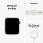 Apple Watch SE GPS 44mm Silver Aluminium Case with White Sport Band - Regular 2nd Gen - MNK23EL/A цена и информация | Nutikellad, laste nutikellad | hansapost.ee