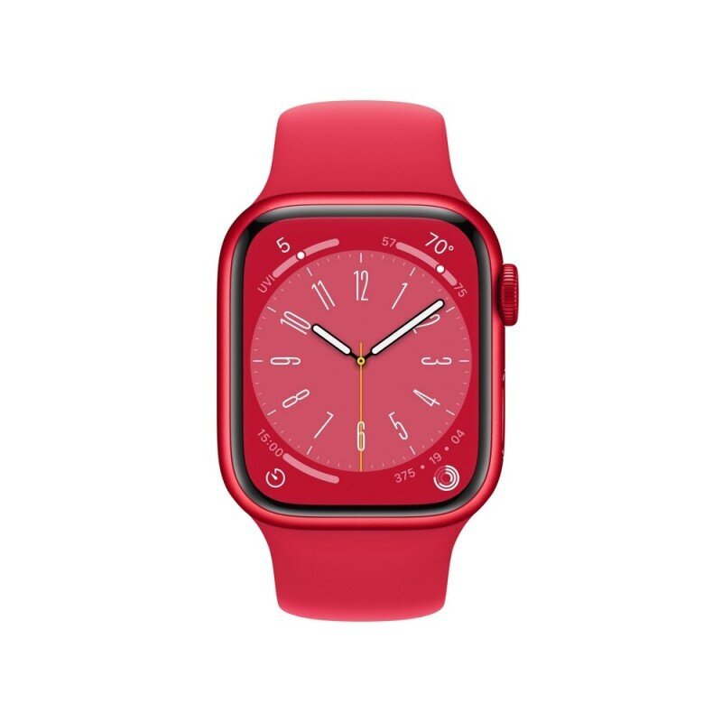 Apple Watch Series 8 GPS + Cellular 41mm (PRODUCT)RED Aluminium Case ,(PRODUCT)RED Sport Band - MNJ23EL/A LV-EE цена и информация | Nutikellad, laste nutikellad | hansapost.ee