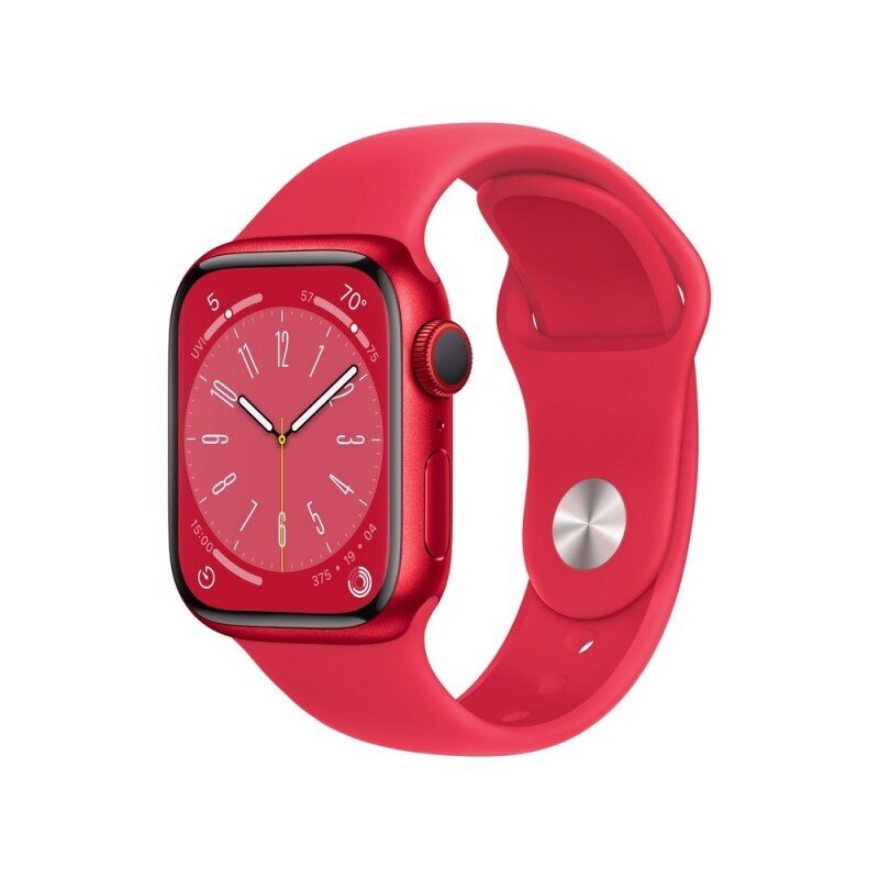 Apple Watch Series 8 GPS + Cellular 41mm (PRODUCT)RED Aluminium Case ,(PRODUCT)RED Sport Band - MNJ23EL/A LV-EE цена и информация | Nutikellad, laste nutikellad | hansapost.ee