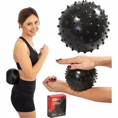 Массажный мяч Eb Fit, 13 см, черный цвет цена и информация | Аксессуары для массажа | hansapost.ee