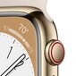 Apple Watch Series 8 GPS + Cellular 41mm Gold Stainless Steel Case ,Starlight Sport Band - MNJC3EL/A LV-EE hind ja info | Nutikellad, laste nutikellad | hansapost.ee