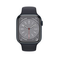 Apple Watch Series 8 GPS + Cellular 45mm Midnight Aluminium Case ,Midnight Sport Band - MNK43UL/A hind ja info | Nutikellad, laste nutikellad | hansapost.ee