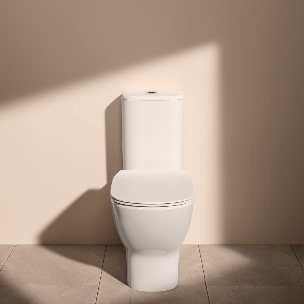 Põrandale paigaldatav WC pott Tesi horisontaalse äravoolu, pehmelt sulguva istme ja kaanega, valge, Ideal Standard hind ja info | WС-potid | hansapost.ee