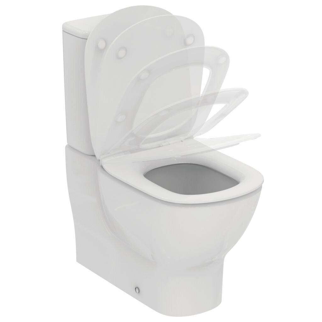 Põrandale paigaldatav WC pott Tesi horisontaalse äravoolu, pehmelt sulguva istme ja kaanega, valge, Ideal Standard цена и информация | WС-potid | hansapost.ee