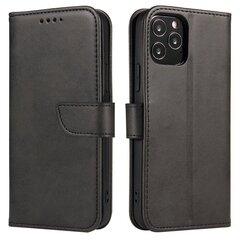 Telefoni kaaned Magnet Case elegant case cover case with a flap and stand function Honor Magic 4 Pro black hind ja info | Telefonide kaitsekaaned ja -ümbrised | hansapost.ee