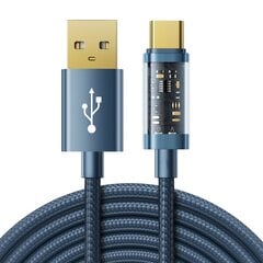Kaabel Joyroom USB cable - USB Type C for charging / data transmission 3A, 2 m, blue (S-UC027A20) hind ja info | Mobiiltelefonide kaablid | hansapost.ee