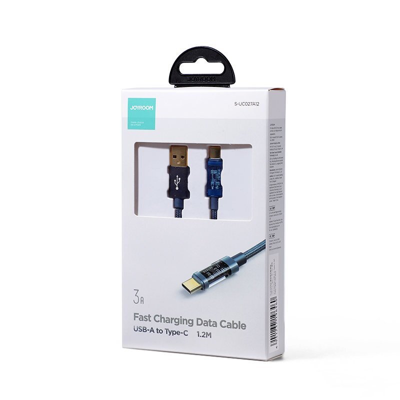 Kaabel Joyroom USB cable - USB Type C for charging / data transmission 3A, 1.2 m, blue (S-UC027A12) цена и информация | Mobiiltelefonide kaablid | hansapost.ee