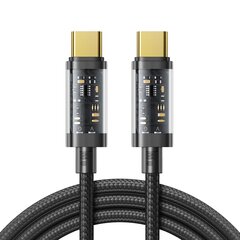 Kaabel Joyroom cable USB Type-C - USB Type-C 100W, 1.2 m, black (S-CC100A12) hind ja info | Mobiiltelefonide kaablid | hansapost.ee
