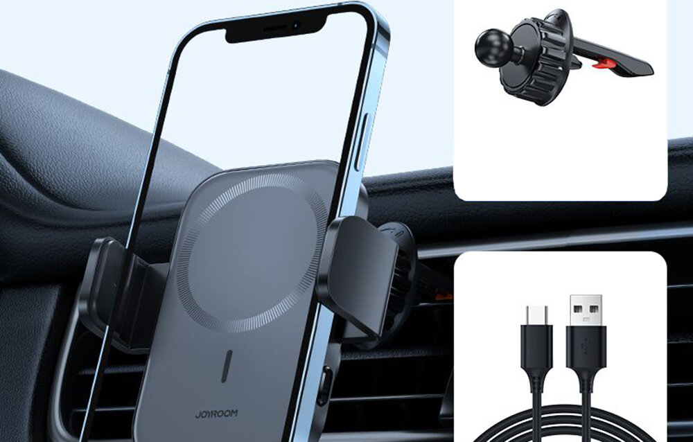 Telefonihoidik autosse Joyroom Car Holder Qi Wireless Induction Charger 15W (MagSafe for iPhone Compatible) for Dashboard (JR-ZS295) цена и информация | Telefonihoidjad | hansapost.ee