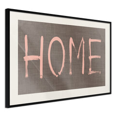 Poster Simply Home, must raam koos paspartuuga hind ja info | Seinapildid | hansapost.ee
