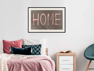 Poster Simply Home, must raam koos paspartuuga hind ja info | Seinapildid | hansapost.ee