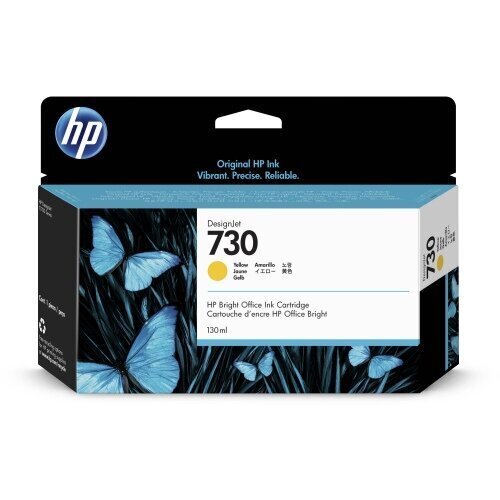 Tint HP 730 P2V64A Yellow 130ml for DesignJet T1700 цена и информация | Tindiprinteri kassetid | hansapost.ee