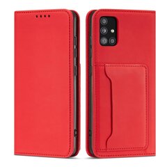 Telefoni kaaned Magnet Card Case for Xiaomi Redmi Note 11 Pro Pouch Card Wallet Card Holder (Red) цена и информация | Чехлы для телефонов | hansapost.ee