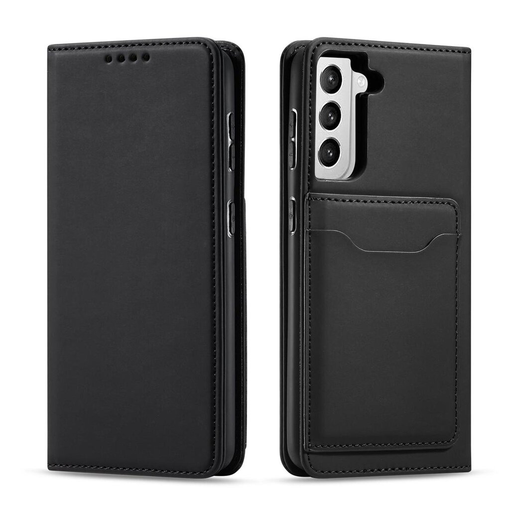 Telefoni kaaned Magnet Card Case Case for Samsung Galaxy S22 Pouch Card Wallet Card Holder (Black) hind ja info | Telefonide kaitsekaaned ja -ümbrised | hansapost.ee