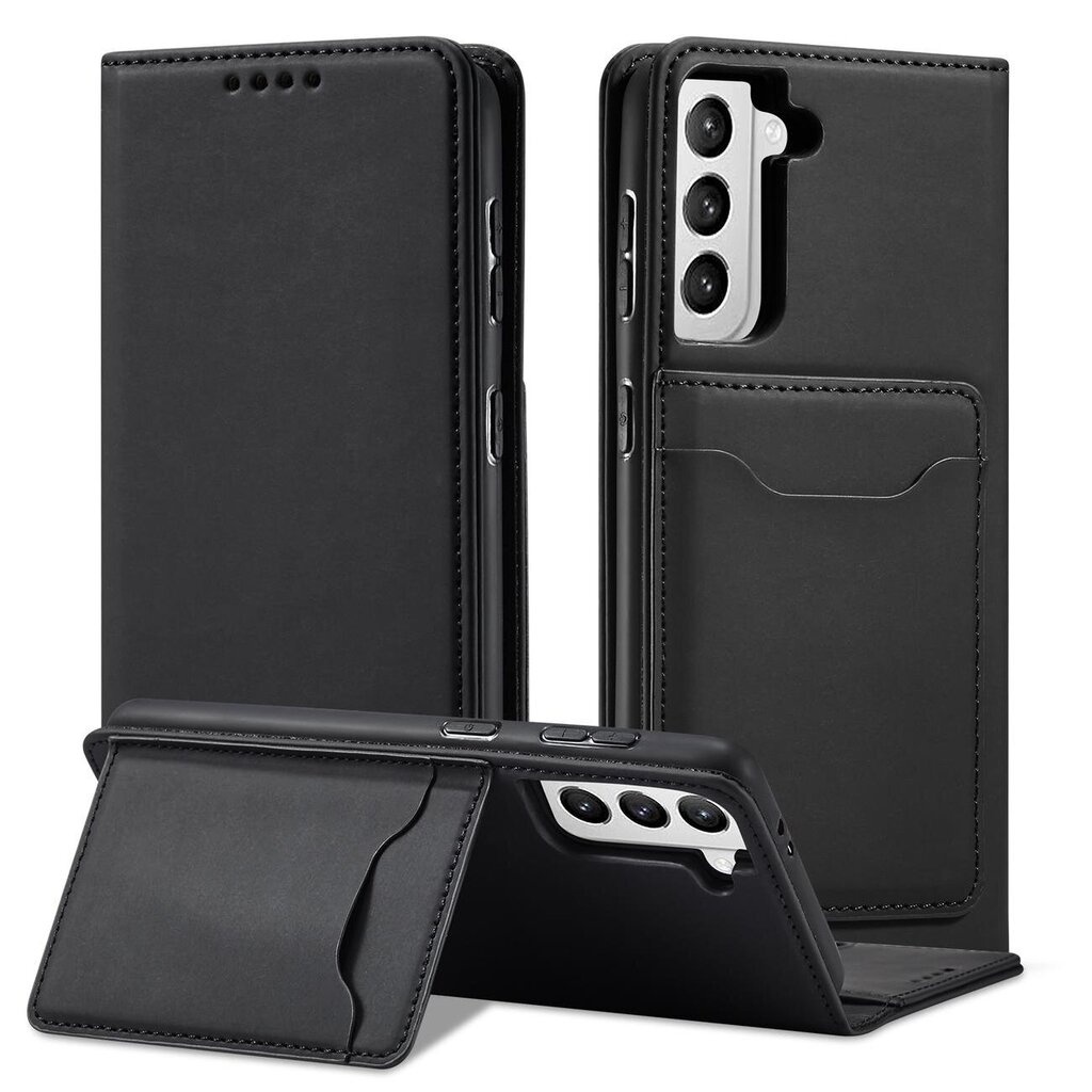 Telefoni kaaned Magnet Card Case Case for Samsung Galaxy S22 Pouch Card Wallet Card Holder (Black) hind ja info | Telefonide kaitsekaaned ja -ümbrised | hansapost.ee