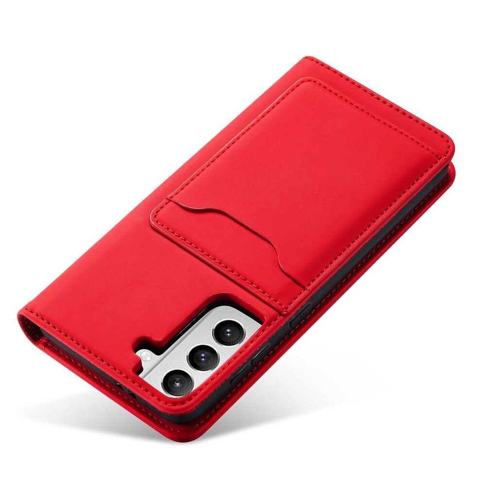 Telefoni kaaned Magnet Card Case Case for Samsung Galaxy S22 Pouch Wallet Card Holder (Red) hind ja info | Telefonide kaitsekaaned ja -ümbrised | hansapost.ee