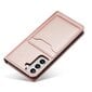 Telefoni kaaned Magnet Card Case for Samsung Galaxy S22 + (S22 Plus) Pouch Wallet Card Holder (Pink) hind ja info | Telefonide kaitsekaaned ja -ümbrised | hansapost.ee