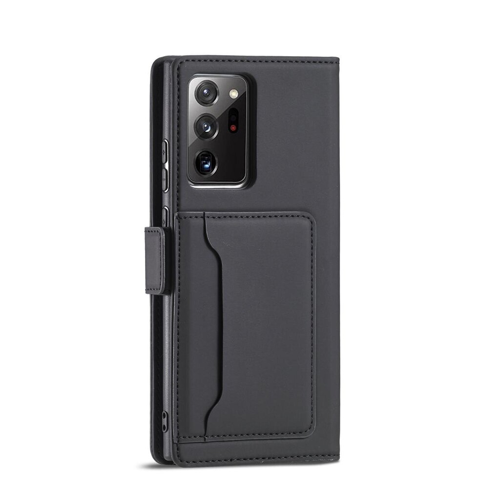 Telefoni kaaned Magnet Card Case Case for Samsung Galaxy S22 Ultra Pouch Wallet Card Holder (Black) hind ja info | Telefonide kaitsekaaned ja -ümbrised | hansapost.ee