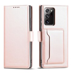 Telefoni kaaned Magnet Card Case Case for Samsung Galaxy S22 Ultra Cover Card Wallet Card Stand (Pink) цена и информация | Чехлы для телефонов | hansapost.ee