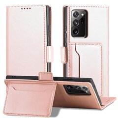 Telefoni kaaned Magnet Card Case Case for Samsung Galaxy S22 Ultra Cover Card Wallet Card Stand (Pink) цена и информация | Чехлы для телефонов | hansapost.ee