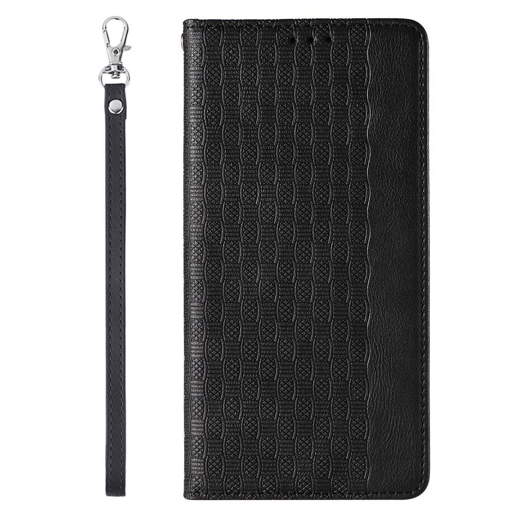 Telefoni kaaned Magnet Strap Case for iPhone 12 Pouch Wallet + Mini Lanyard Pendant (Black) hind ja info | Telefonide kaitsekaaned ja -ümbrised | hansapost.ee