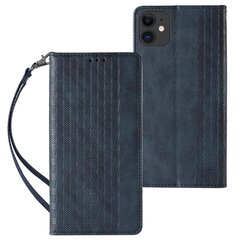 Telefoni kaaned Magnet Strap Case for iPhone 12 Pouch Wallet + Mini Lanyard Pendant Blue (Niebieski) hind ja info | Telefonide kaitsekaaned ja -ümbrised | hansapost.ee