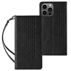 Telefoni kaaned Magnet Strap Case for iPhone 12 Pro Pouch Wallet + Mini Lanyard Pendant (Black) hind ja info | Telefonide kaitsekaaned ja -ümbrised | hansapost.ee