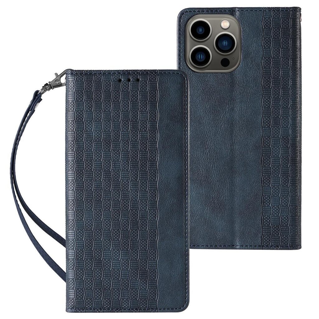 Telefoni kaaned Magnet Strap Case for iPhone 12 Pro Pouch Wallet + Mini Lanyard Pendant Blue (Niebieski) hind ja info | Telefonide kaitsekaaned ja -ümbrised | hansapost.ee