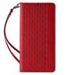 Telefoni kaaned Magnet Strap Case for iPhone 12 Pro Pouch Wallet + Mini Lanyard Pendant (Red) hind ja info | Telefonide kaitsekaaned ja -ümbrised | hansapost.ee