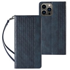 Telefoni kaaned Magnet Strap Case for iPhone 12 Pro Max Pouch Wallet + Mini Lanyard Pendant Blue (Niebieski) hind ja info | Telefonide kaitsekaaned ja -ümbrised | hansapost.ee