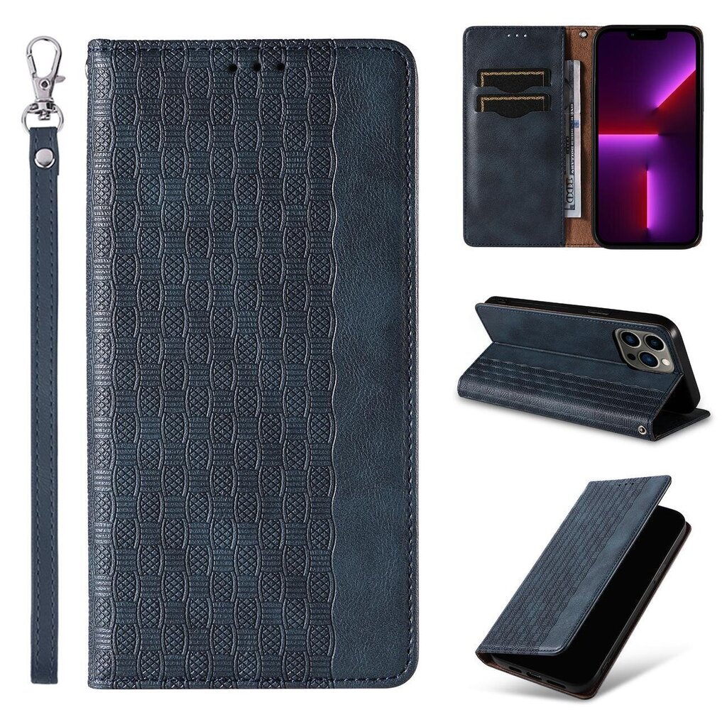Telefoni kaaned Magnet Strap Case for iPhone 12 Pro Max Pouch Wallet + Mini Lanyard Pendant Blue (Niebieski) цена и информация | Telefonide kaitsekaaned ja -ümbrised | hansapost.ee