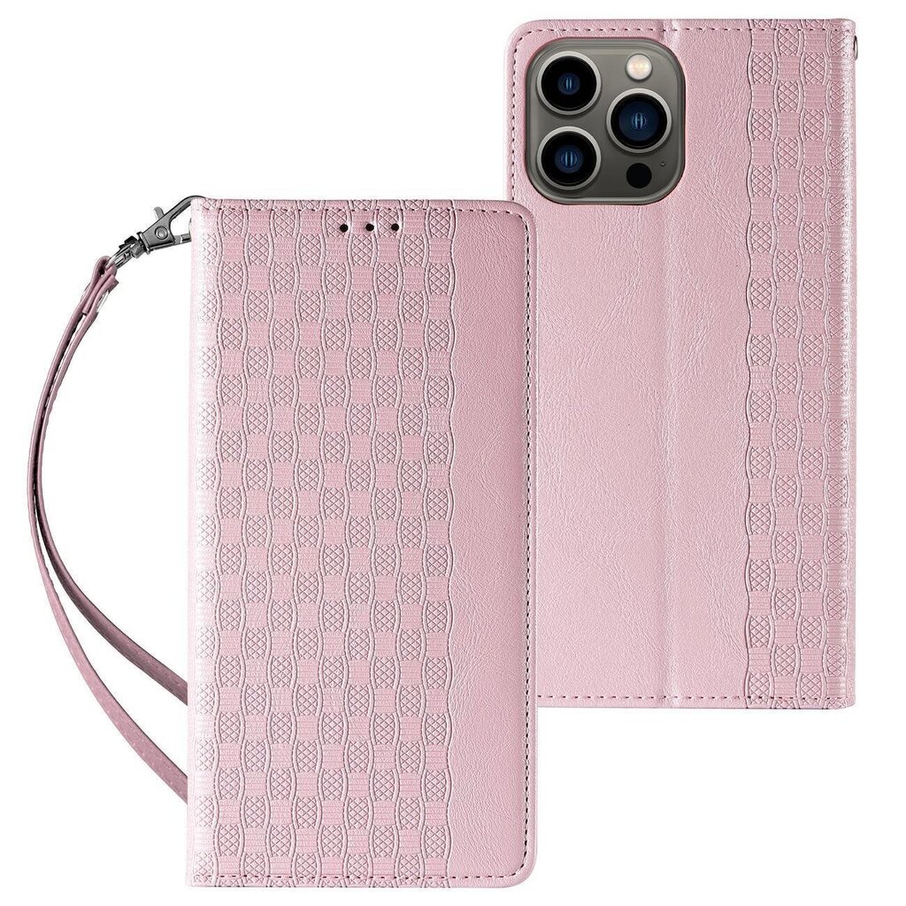 Telefoni kaaned Magnet Strap Case Case for iPhone 12 Pro Max Pouch Wallet + Mini Lanyard Pendant (Pink) hind ja info | Telefonide kaitsekaaned ja -ümbrised | hansapost.ee