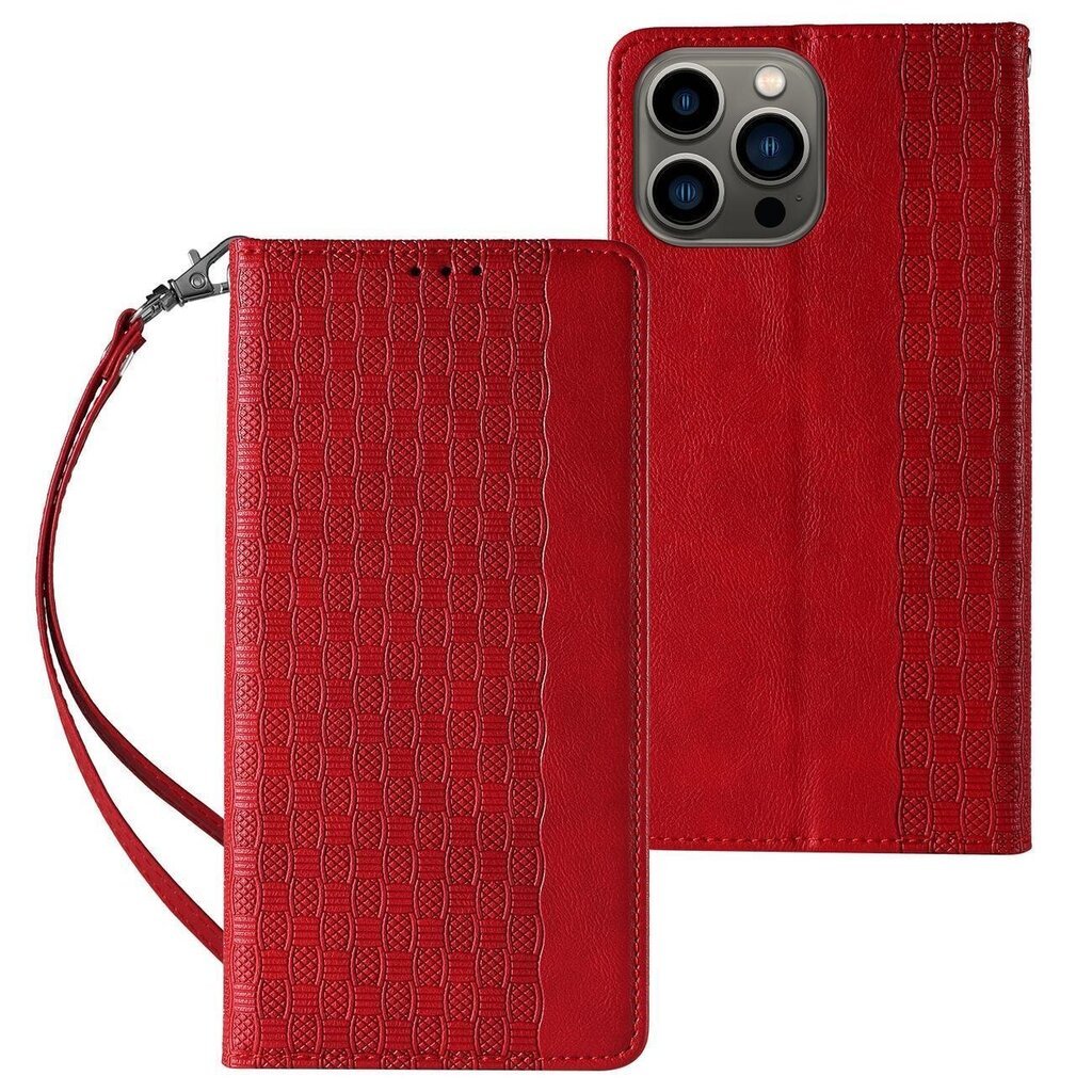 Telefoni kaaned Magnet Strap Case Case for iPhone 12 Pro Max Pouch Wallet + Mini Lanyard Pendant (Red) цена и информация | Telefonide kaitsekaaned ja -ümbrised | hansapost.ee