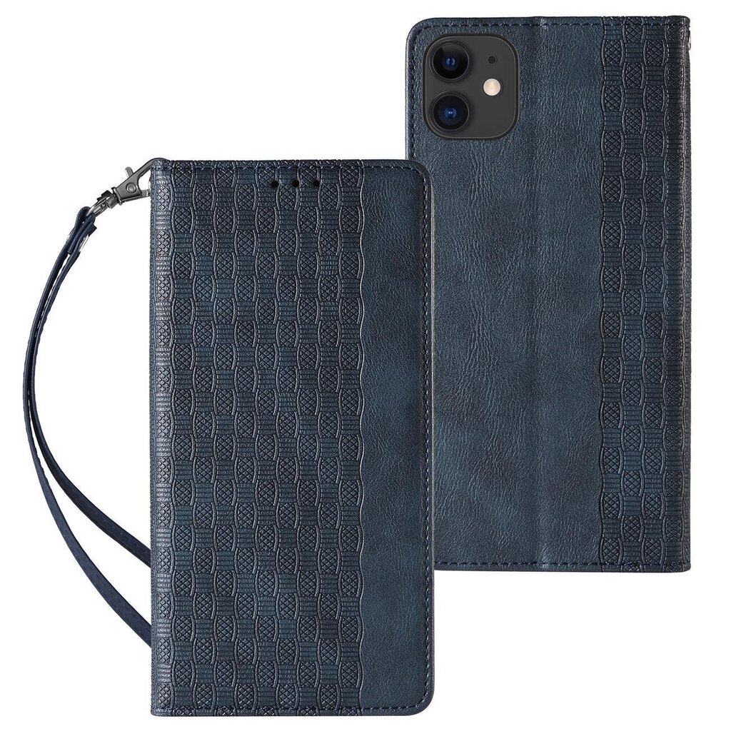 Telefoni kaaned Magnet Strap Case for iPhone 13 mini cover wallet + mini lanyard pendant blue (Niebieski) цена и информация | Telefonide kaitsekaaned ja -ümbrised | hansapost.ee