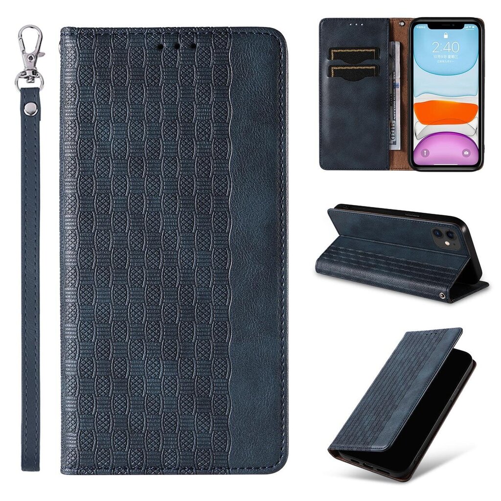 Telefoni kaaned Magnet Strap Case for iPhone 13 case wallet + mini lanyard pendant blue (Niebieski) цена и информация | Telefonide kaitsekaaned ja -ümbrised | hansapost.ee