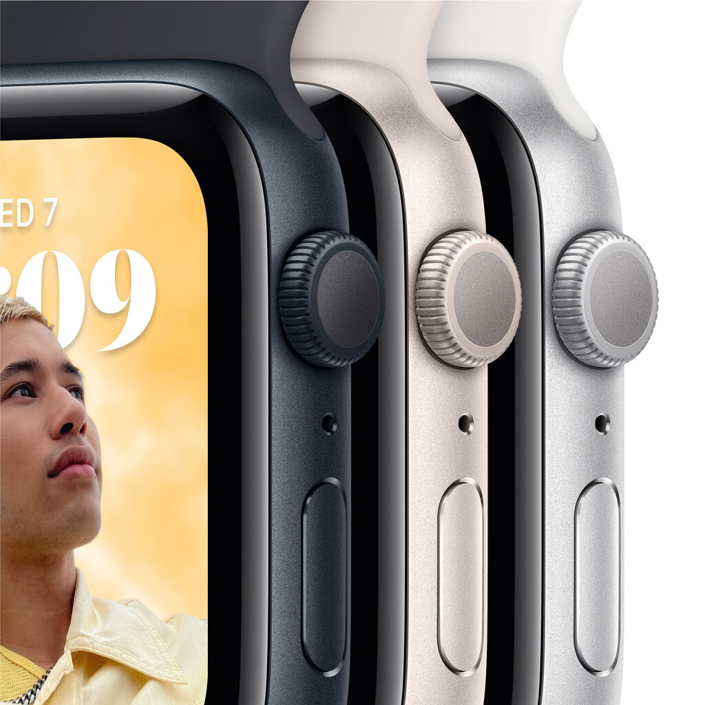 Apple Watch SE GPS + Cellular 44mm Silver Aluminium Case with White Sport Band - Regular 2nd Gen - MNQ23EL/A hind ja info | Nutikellad, laste nutikellad | hansapost.ee