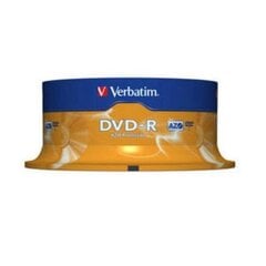 Диски для записи информации DVD-R 4,7 ГБ, 25 шт. цена и информация | Виниловые пластинки, CD, DVD | hansapost.ee