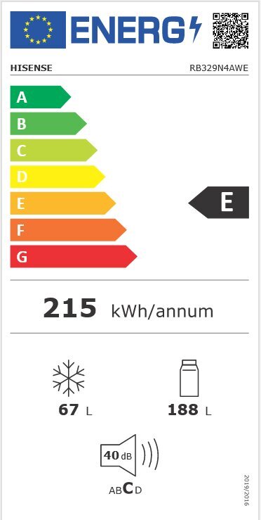 Hisense RB329N4AWE цена и информация | Külmkapid-külmikud | hansapost.ee