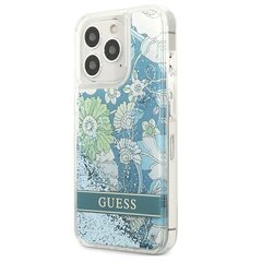 Telefoniümbris Guess GUHCP13LLFLSN iPhone 13 Pro / 13 6.1 / green hardcase Flower Liquid Glitter (Green) price and information | Phone protective covers and cases | hansapost.ee